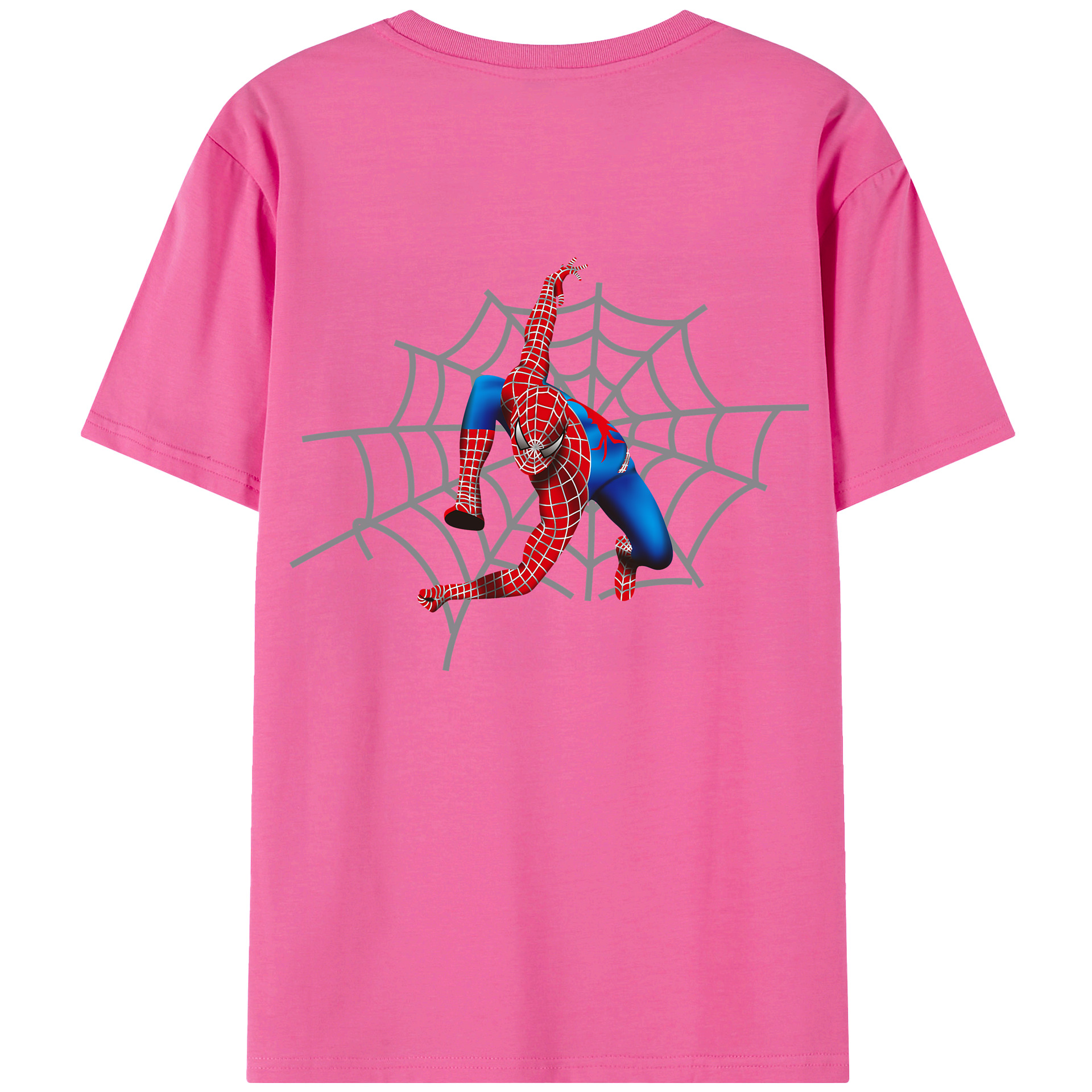 （画像用） Spider Man スパイダーマン レディース半袖Tシャツ(バックプリント)